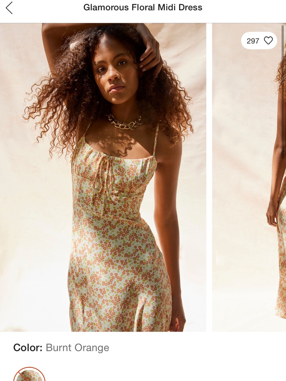 Floral Orange/Yellow Maxi Dress